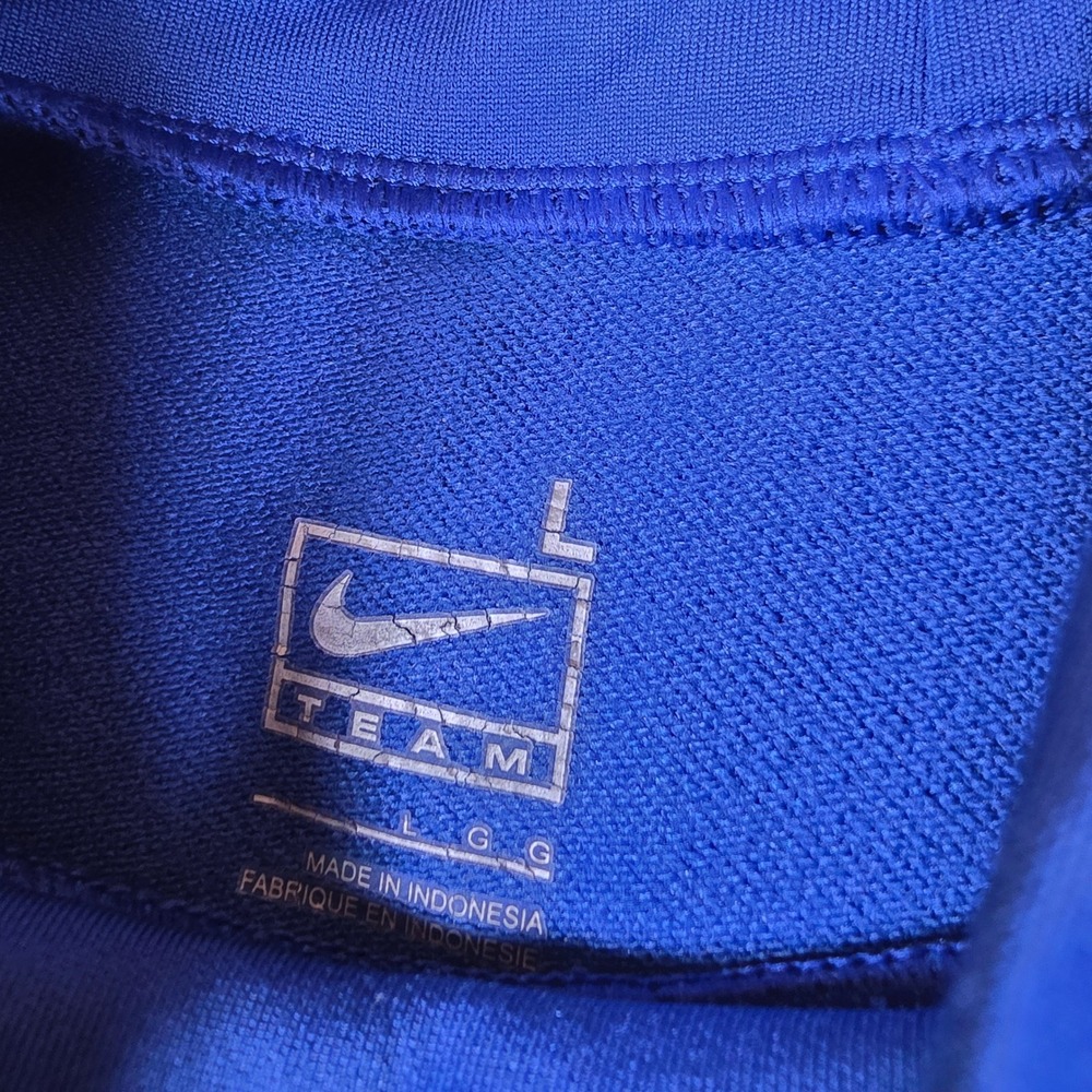 Vintage Nike FIT Team Mens L Royal Blue Spandex Mock Neck L/S Athletic Top - Picture 5 of 7